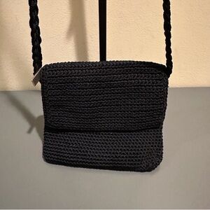 The SAK Black Crochet Crossbody Bag